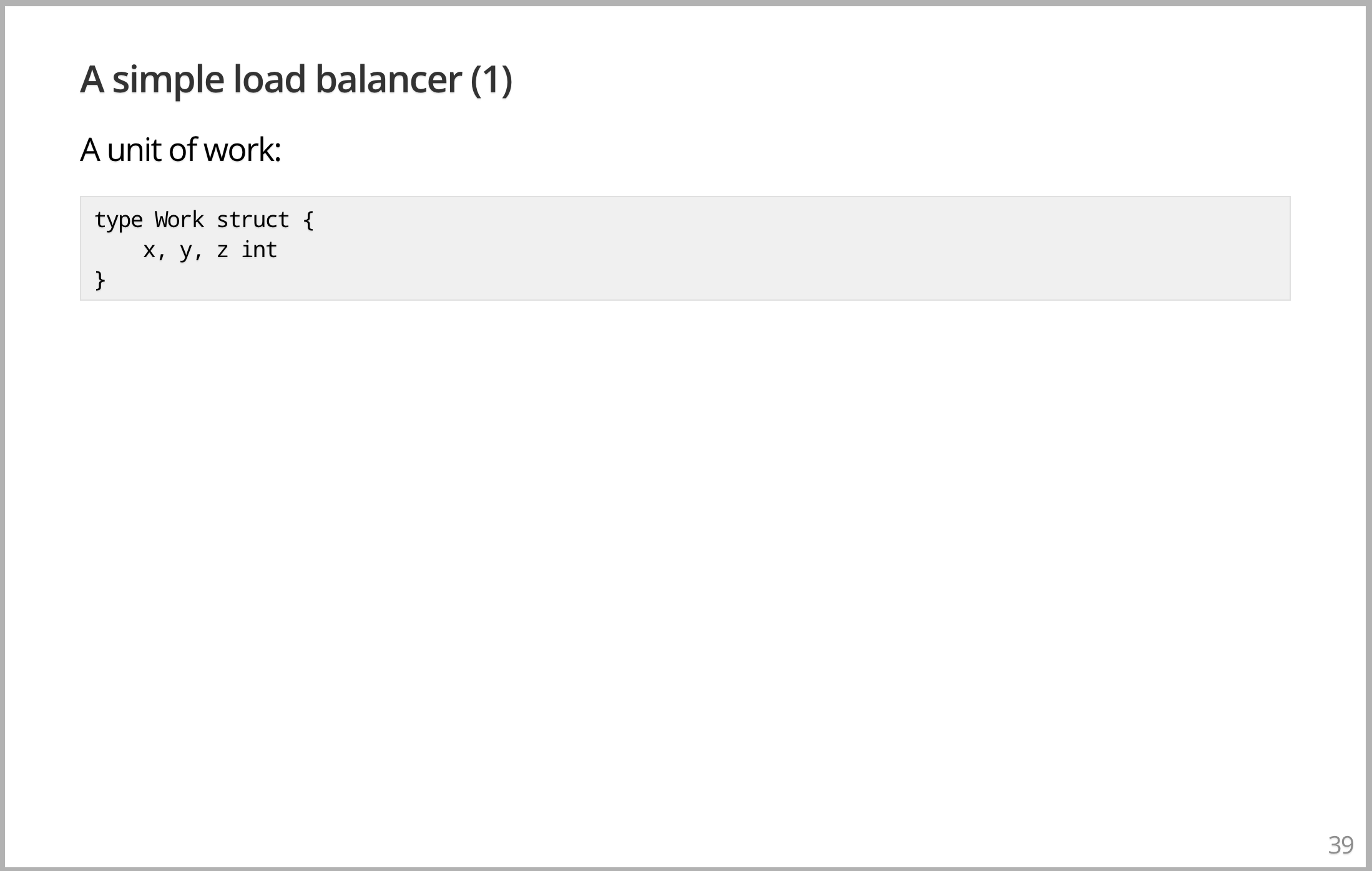 A simple load balancer